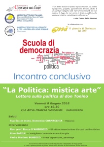Scuola di Democrazia - incontro conclusivo: "La Politica: mistica arte" @ Atrio Palazzo Vescovile  | Giovinazzo | Puglia | Italia